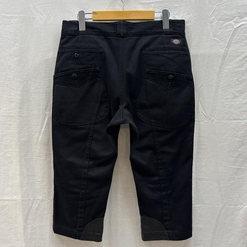 アイジュンヤワタナベマンコムデギャルソン eye JUNYAWATANABE MAN COMME des GARCONS パンツ ショートパンツ WD-P901 AD2009 ディッキーズ 裾レザー切替し 七分丈 ワーク パンツ XS 黒 / ブラック / black メンズ USED 古着 中古 50162030