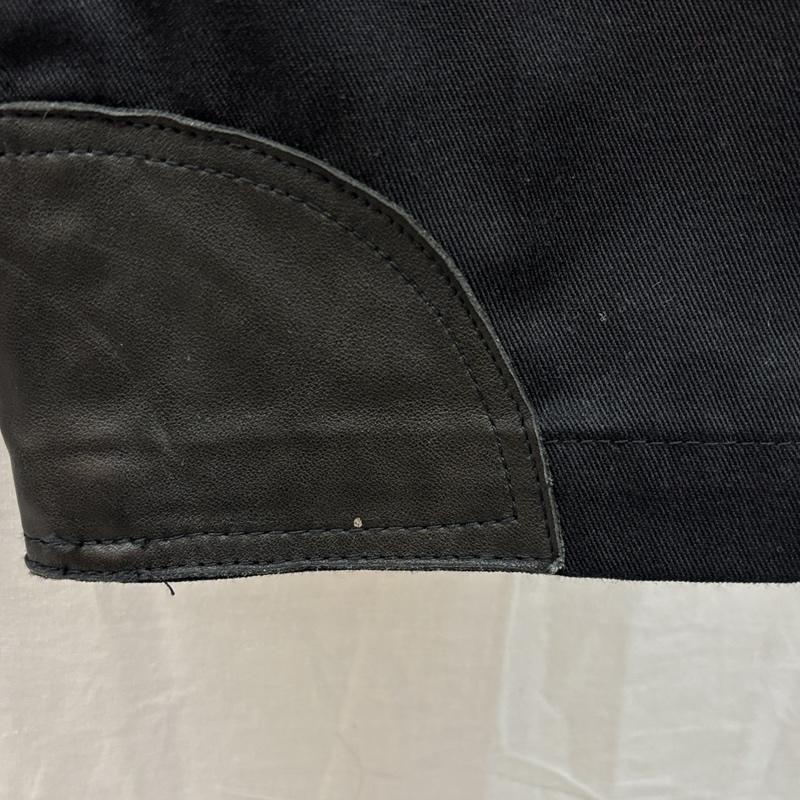 アイジュンヤワタナベマンコムデギャルソン eye JUNYAWATANABE MAN COMME des GARCONS パンツ ショートパンツ WD-P901 AD2009 ディッキーズ 裾レザー切替し 七分丈 ワーク パンツ XS 黒 / ブラック / black メンズ USED 古着 中古 50162030