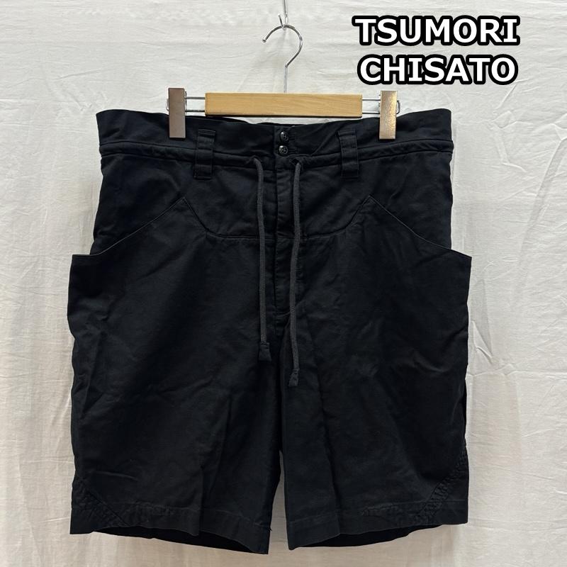 ツモリチサト TSUMORI CHISATO パンツ ショートパンツ ビッグポケット ハーフ ショート パンツ TC11FF612 2 黒 / ブラック / black メンズ USED 古着 中古 50162031