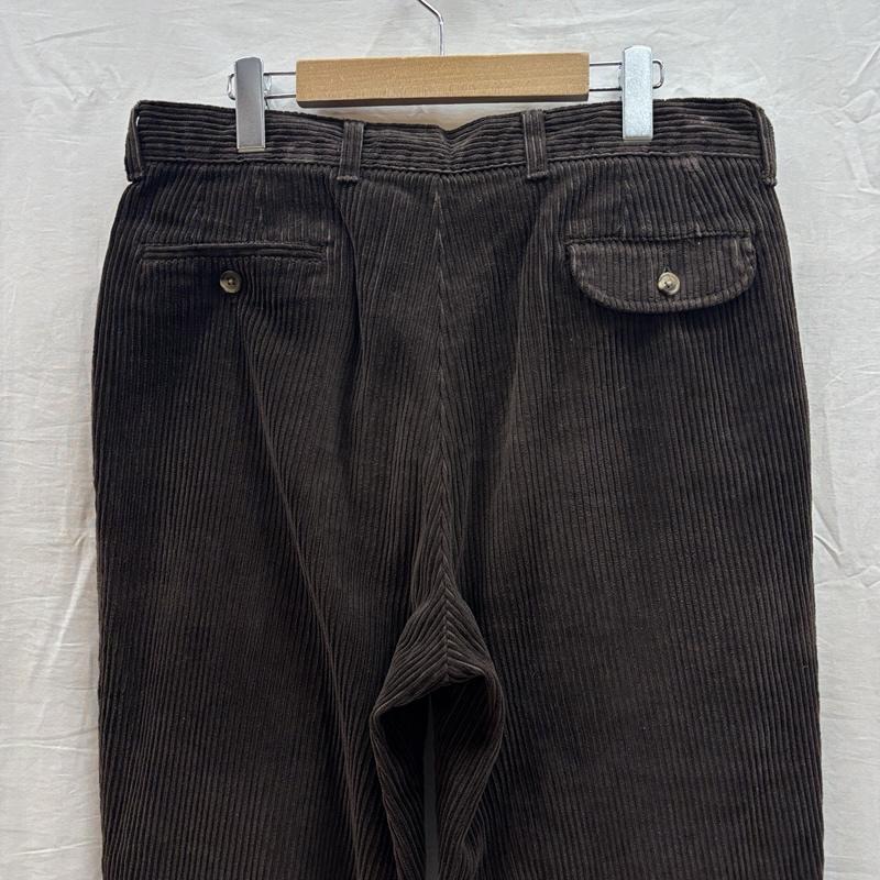 エルエルビーン L.L.Bean ボトムス ボトムス 90年代 ビンテージ コロンビア製 太畝 コーデュロイ パンツ 2タック 90s VINTAGE 34インチ 茶 / ブラウン / brown メンズ USED 古着 中古 50162036