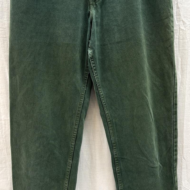 リーバイス Levi s ボトムス ボトムス 90年代 ビンテージ 550 ボタン裏532 カラーデニム ストレート パンツ 90s VINTAGE - 緑 / グリーン / green メンズ USED 古着 中古 50162037
