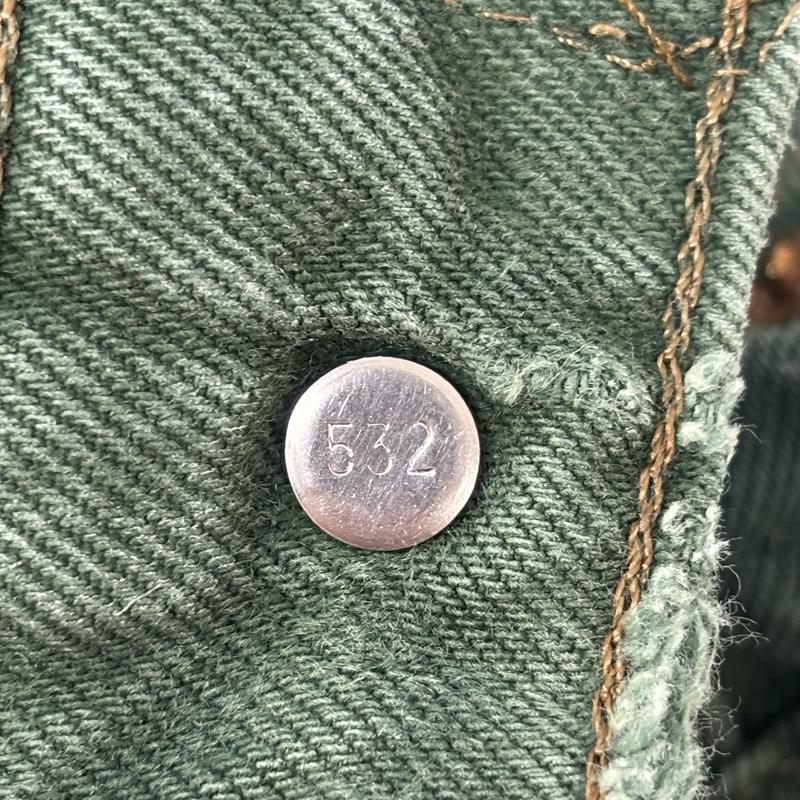 リーバイス Levi s ボトムス ボトムス 90年代 ビンテージ 550 ボタン裏532 カラーデニム ストレート パンツ 90s VINTAGE - 緑 / グリーン / green メンズ USED 古着 中古 50162037