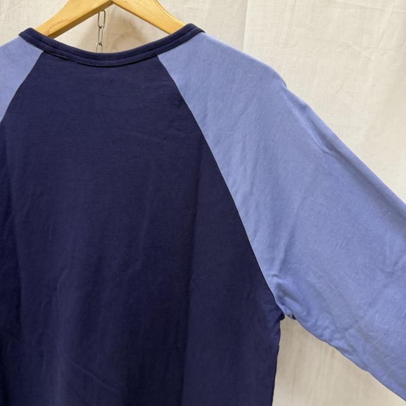 ハーレーダビッドソン Harley-Davidson Tシャツ 七分袖 イーグルプリントロゴラグラン blue×navy M M プリント 青 / ブルー / blue X 紺 / ネイビー / navy メンズ USED 古着 中古 50162055