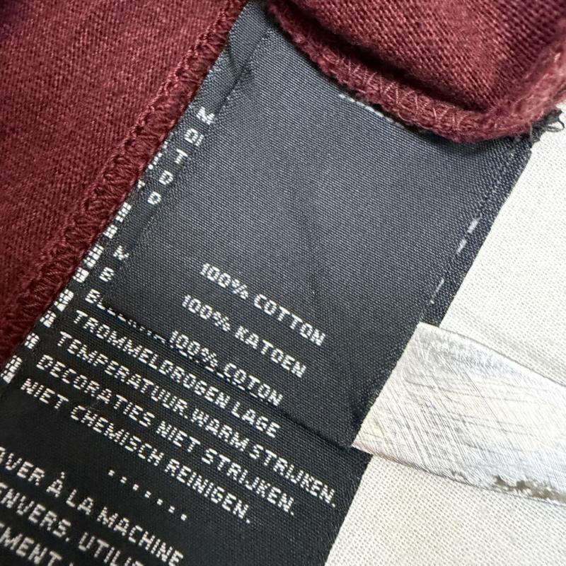 ハーレーダビッドソン Harley-Davidson Tシャツ 半袖 ロゴパッチ イーグルパッチ Tシャツ burgundy L L ロゴ、文字 ボルドー / ボルドー / メンズ USED 古着 中古 50162058