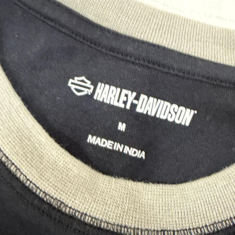 ハーレーダビッドソン Harley-Davidson Tシャツ 半袖 スカルワッペンTシャツ black×gray M M ロゴ、文字 X キャラクター 黒 / ブラック / black X 灰 / グレー / gray メンズ USED 古着 中古 50162060