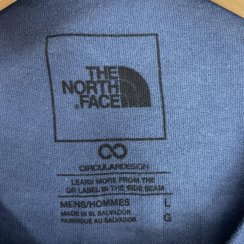 ザノースフェイス THE NORTH FACE Tシャツ 半袖 バックプリント ビッグ ロゴ 胸元 プリント ロゴ L 無地 X ロゴ、文字 X プリント 青 / ブルー / blue メンズ USED 古着 中古 50162067