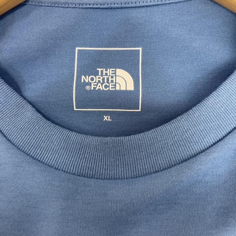 ザノースフェイス THE NORTH FACE Tシャツ 半袖 ワンポイント 胸元 プリント ロゴ XL 無地 X ロゴ、文字 X プリント 青 / ブルー / blue メンズ USED 古着 中古 50162071
