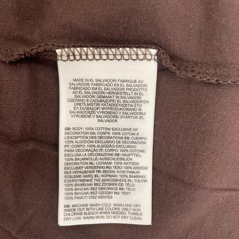 ザノースフェイス THE NORTH FACE Tシャツ 半袖 バックプリント モノグラム ビッグ スクエア ロゴ 胸元 プリント ロゴ L 無地 X ロゴ、文字 X プリント 茶 / ブラウン / brown メンズ USED 古着 中古 50162072