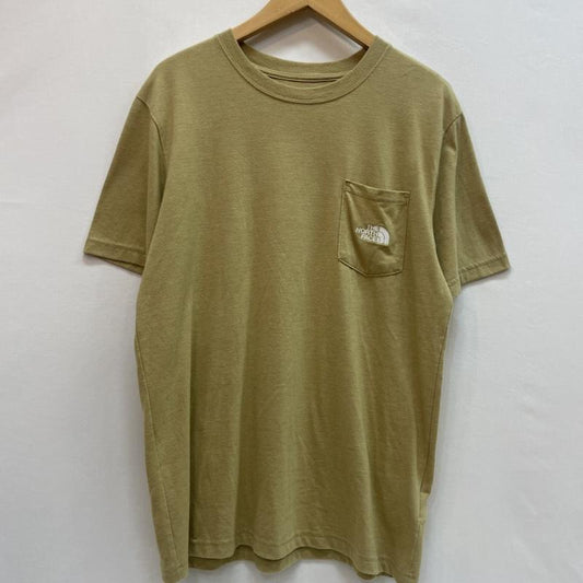 ザノースフェイス THE NORTH FACE Tシャツ 半袖 胸 ポケット ワンポイント ブランド 刺繡 ロゴ M 無地 X ワンポイント X 刺繍 黄 / イエロー / yellow X カーキ / カーキ / khaki メンズ USED 古着 中古 50162073