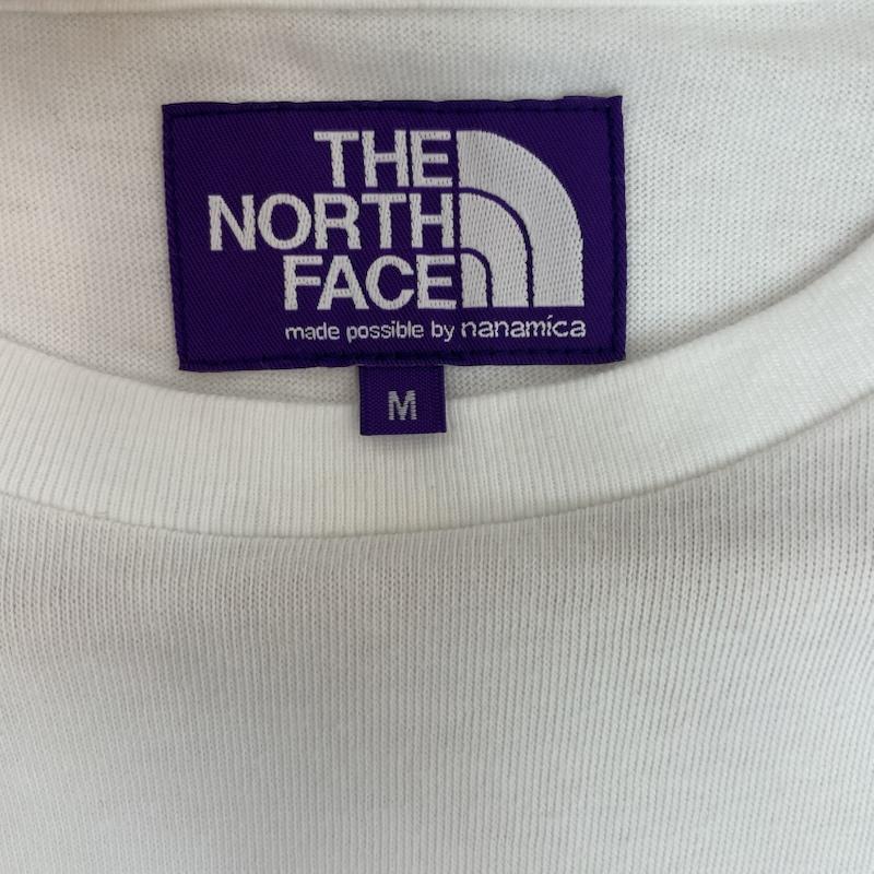 ザ ノースフェイス パープルレーベル THE NORTH FACE PURPLE LABEL Tシャツ 半袖 フロント ビッグ ブランド ロゴ Tシャツ M 無地 X ロゴ、文字 X プリント 白 / ホワイト / white X 紫 / パープル / purple メンズ USED 古着 中古 50162074