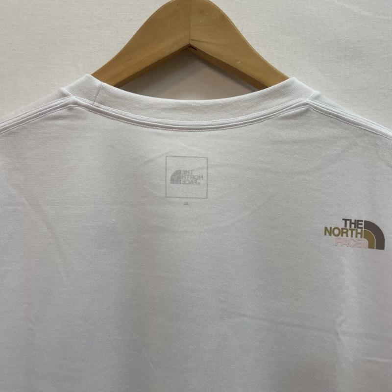 ザノースフェイス THE NORTH FACE Tシャツ 半袖 フロント ビッグ ブランド ロゴ Tシャツ 背面 ワンポイント ロゴ XL 無地 X ロゴ、文字 X プリント 白 / ホワイト / white メンズ USED 古着 中古 50162075