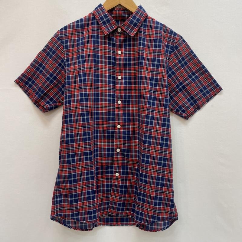 ザノースフェイス THE NORTH FACE シャツ、ブラウス 半袖 レッド チェック 半袖 シャツ L チェック 赤 / レッド / red X 青 / ブルー / blue X 白 / ホワイト / white メンズ USED 古着 中古 50162079