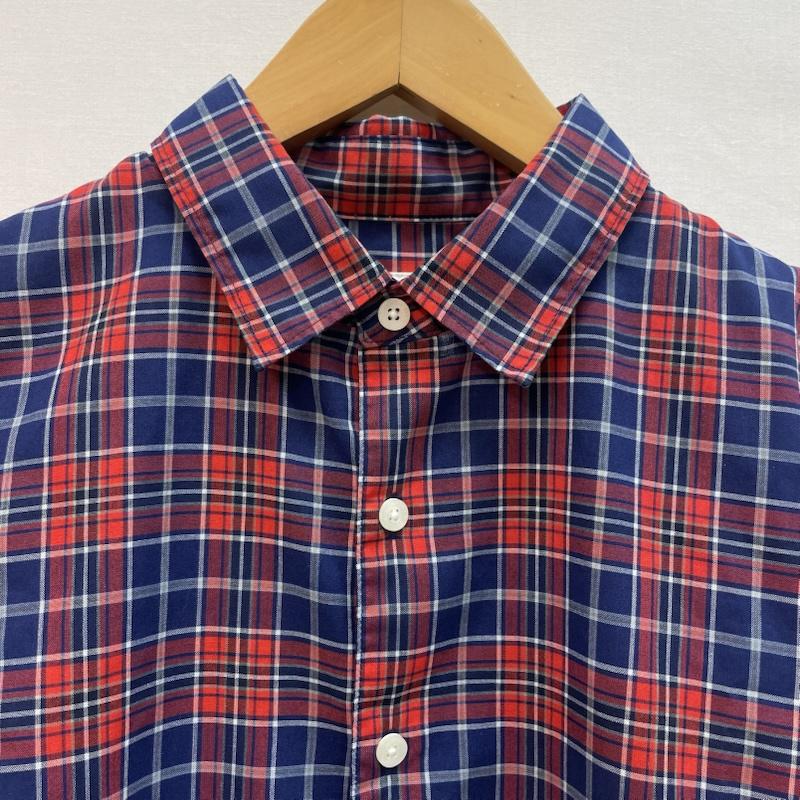 ザノースフェイス THE NORTH FACE シャツ、ブラウス 半袖 レッド チェック 半袖 シャツ L チェック 赤 / レッド / red X 青 / ブルー / blue X 白 / ホワイト / white メンズ USED 古着 中古 50162079