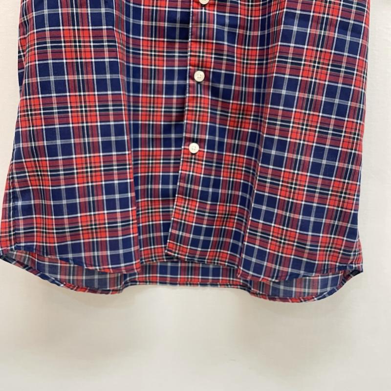 ザノースフェイス THE NORTH FACE シャツ、ブラウス 半袖 レッド チェック 半袖 シャツ L チェック 赤 / レッド / red X 青 / ブルー / blue X 白 / ホワイト / white メンズ USED 古着 中古 50162079