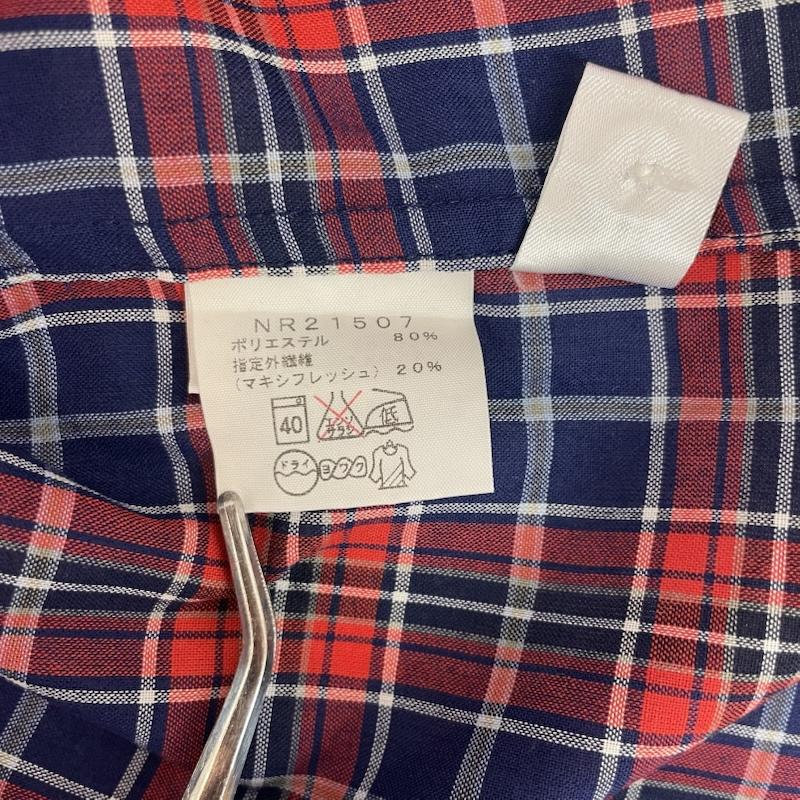 ザノースフェイス THE NORTH FACE シャツ、ブラウス 半袖 レッド チェック 半袖 シャツ L チェック 赤 / レッド / red X 青 / ブルー / blue X 白 / ホワイト / white メンズ USED 古着 中古 50162079