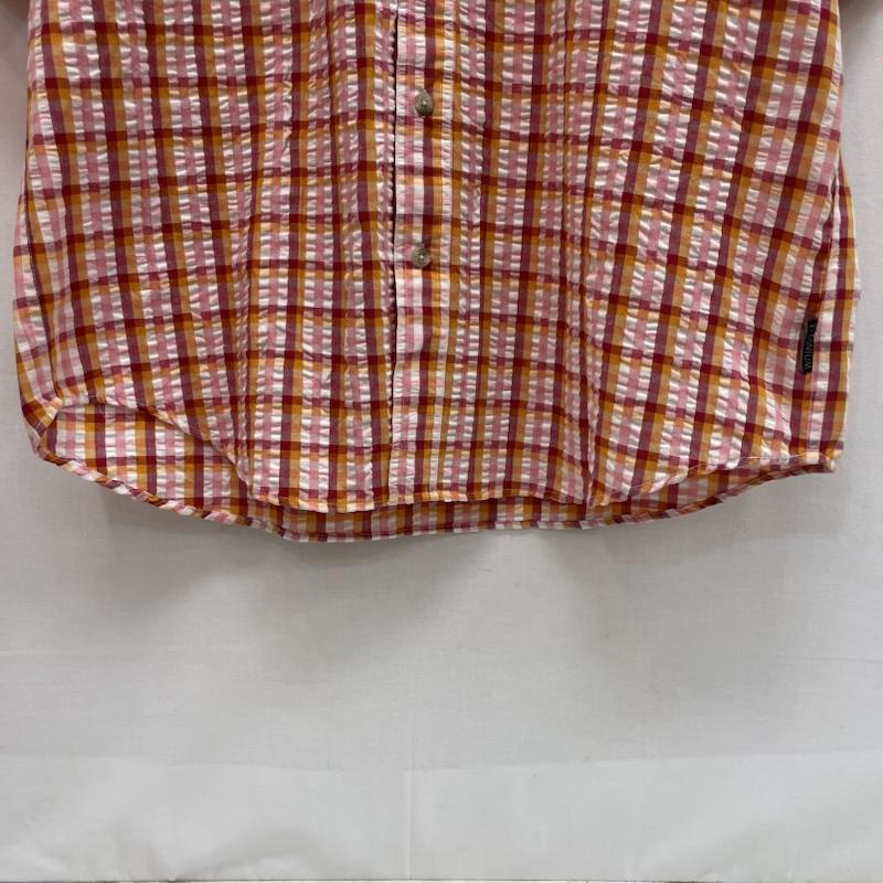 コロンビア Columbia シャツ、ブラウス 半袖 チェック 柄 半袖 シャツ 胸ポケット タグ付き L チェック 赤 / レッド / red X 橙 / オレンジ / orange X 桃 / ピンク / pink X 白 / ホワイト / white メンズ USED 古着 中古 50162081