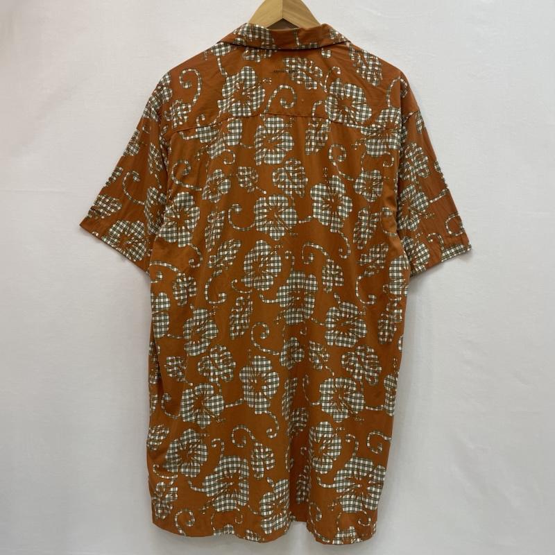 コロンビア Columbia シャツ、ブラウス 半袖 ボタニカル 柄 半袖 アロハ シャツ XL 総柄 茶 / ブラウン / brown メンズ USED 古着 中古 50162082