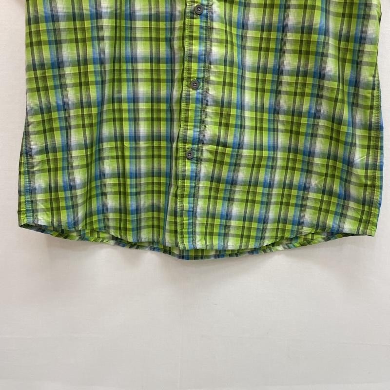 マーモット Marmot シャツ、ブラウス 半袖 半袖 ハイキング シャツ チェック柄 胸ポケット M チェック 緑 / グリーン / green X 青 / ブルー / blue メンズ USED 古着 中古 50162084