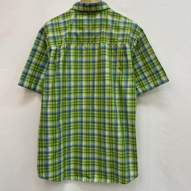 マーモット Marmot シャツ、ブラウス 半袖 半袖 ハイキング シャツ チェック柄 胸ポケット M チェック 緑 / グリーン / green X 青 / ブルー / blue メンズ USED 古着 中古 50162084