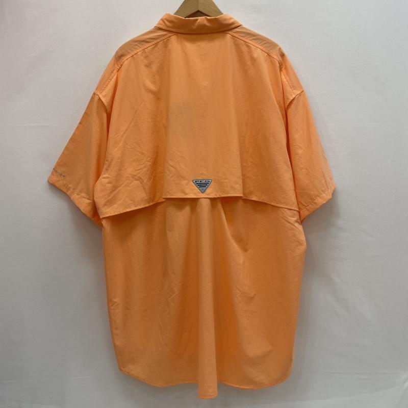 コロンビア Columbia シャツ、ブラウス 半袖 PFG バハマII シャツ 半袖 釣り タグ付き XXL 無地 橙 / オレンジ / orange メンズ USED 古着 中古 50162086