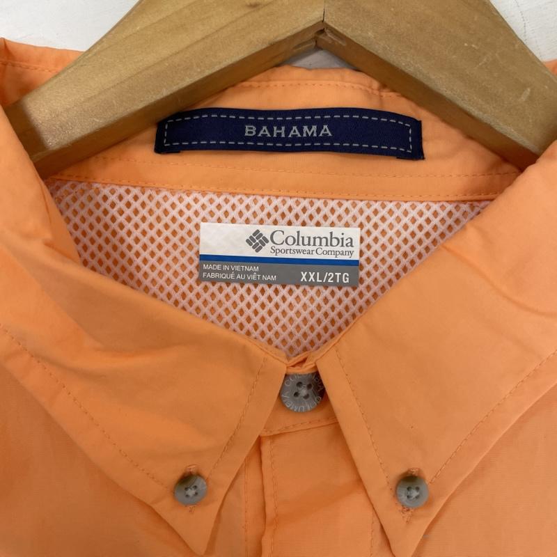 コロンビア Columbia シャツ、ブラウス 半袖 PFG バハマII シャツ 半袖 釣り タグ付き XXL 無地 橙 / オレンジ / orange メンズ USED 古着 中古 50162086