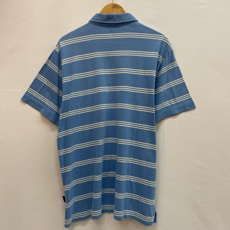 パタゴニア patagonia ポロシャツ 半袖 ボーダー 柄 ポロシャツ 胸ポケット M ボーダー柄 水色 / ライトブルー / X 白 / ホワイト / white メンズ USED 古着 中古 50162088