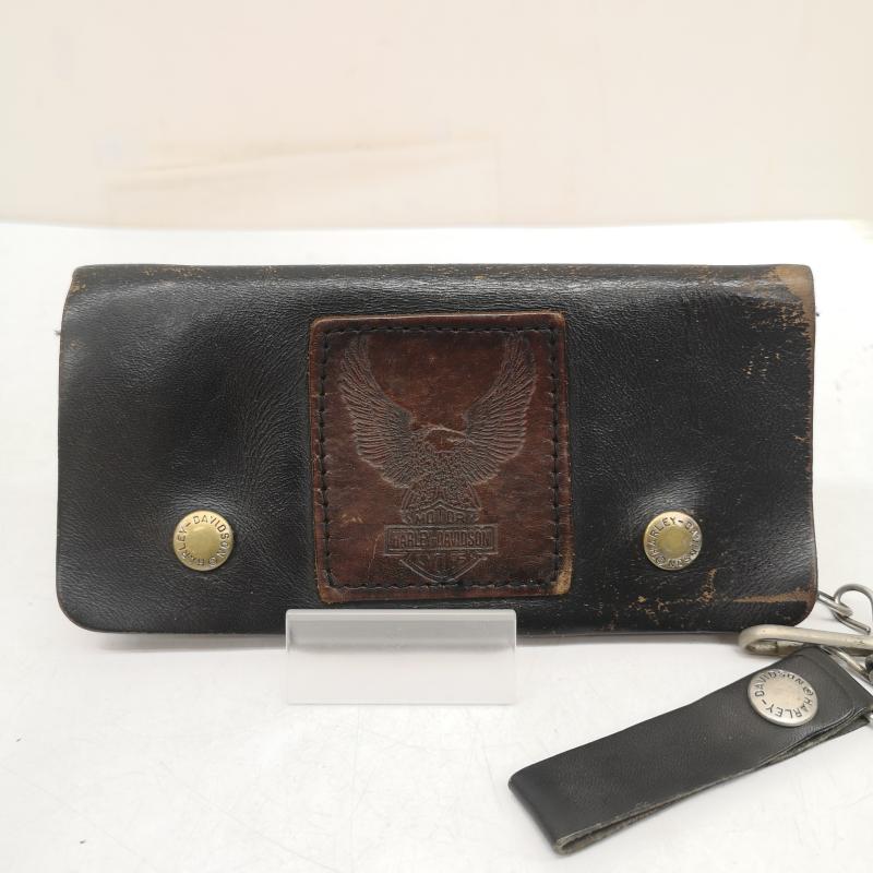ハーレーダビッドソン Harley-Davidson 財布 長財布 90s トラッカー レザー ロング ウォレット - メンズ USED 古着 中古 50162092