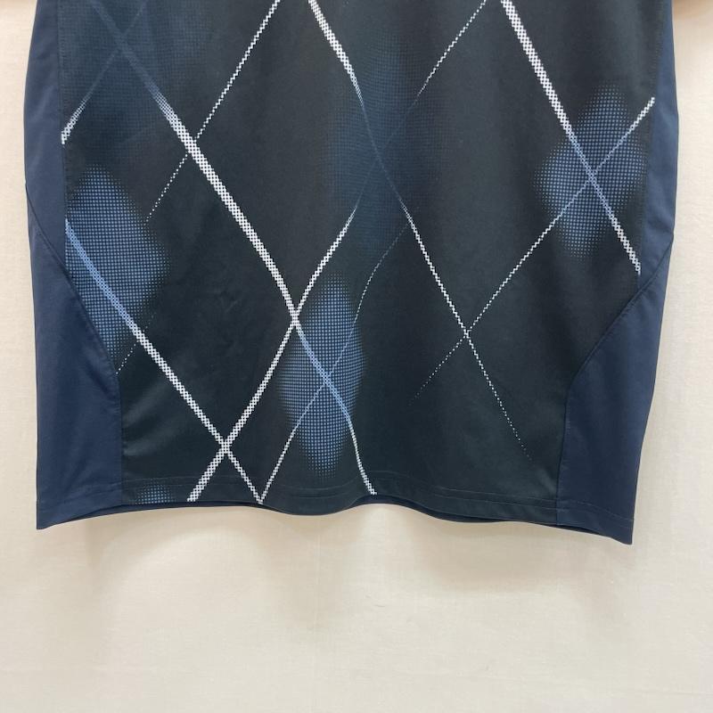 オークリー OAKLEY ポロシャツ 半袖 チェック 柄 半袖 ポロシャツ ゴルフ L チェック 紺 / ネイビー / navy メンズ USED 古着 中古 50162094