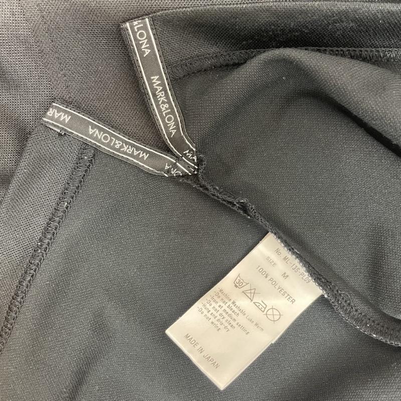 マークアンドロナ MARK&LONA ポロシャツ 半袖 ゴルフ シャツ レオパード 柄 スカル M 無地 X ワンポイント X スカル 黒 / ブラック / black メンズ USED 古着 中古 50162097