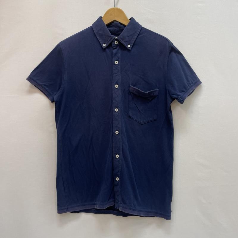 ザノースフェイス THE NORTH FACE ポロシャツ 半袖 ボタンダウン シャツ フルオープン 胸ポケット M 無地 紺 / ネイビー / navy メンズ USED 古着 中古 50162099