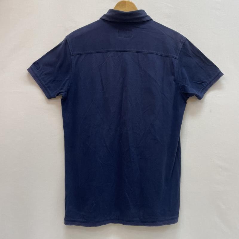 ザノースフェイス THE NORTH FACE ポロシャツ 半袖 ボタンダウン シャツ フルオープン 胸ポケット M 無地 紺 / ネイビー / navy メンズ USED 古着 中古 50162099