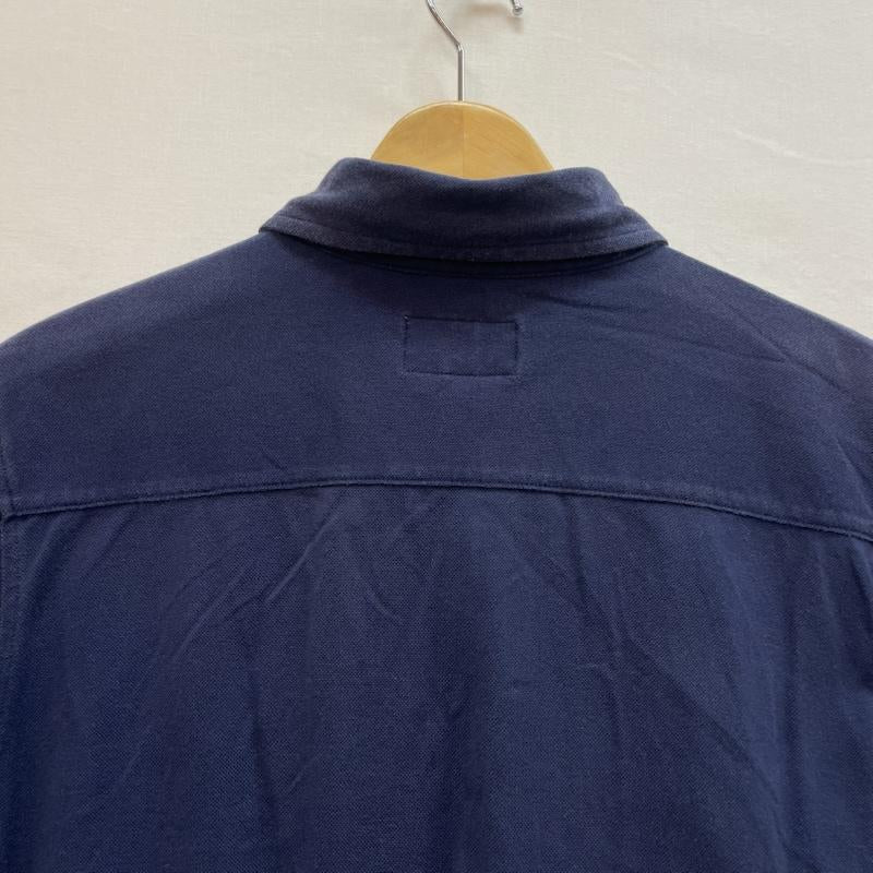 ザノースフェイス THE NORTH FACE ポロシャツ 半袖 ボタンダウン シャツ フルオープン 胸ポケット M 無地 紺 / ネイビー / navy メンズ USED 古着 中古 50162099