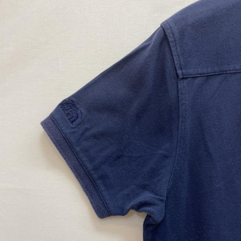 ザノースフェイス THE NORTH FACE ポロシャツ 半袖 ボタンダウン シャツ フルオープン 胸ポケット M 無地 紺 / ネイビー / navy メンズ USED 古着 中古 50162099
