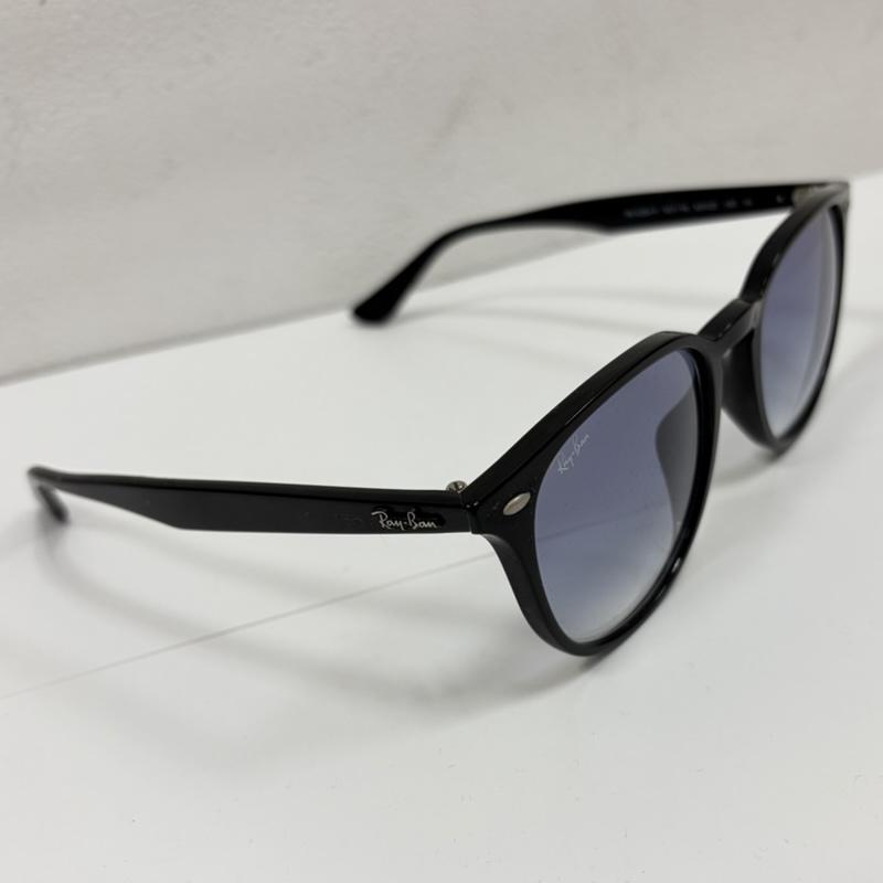 レイバン Ray-Ban めがね・サングラス サングラス カラーレンズ サングラス イタリア製 RB4529 アイウェア - ロゴ、文字 黒 / ブラック / black X 青 / ブルー / blue メンズ USED 古着 中古 50162103