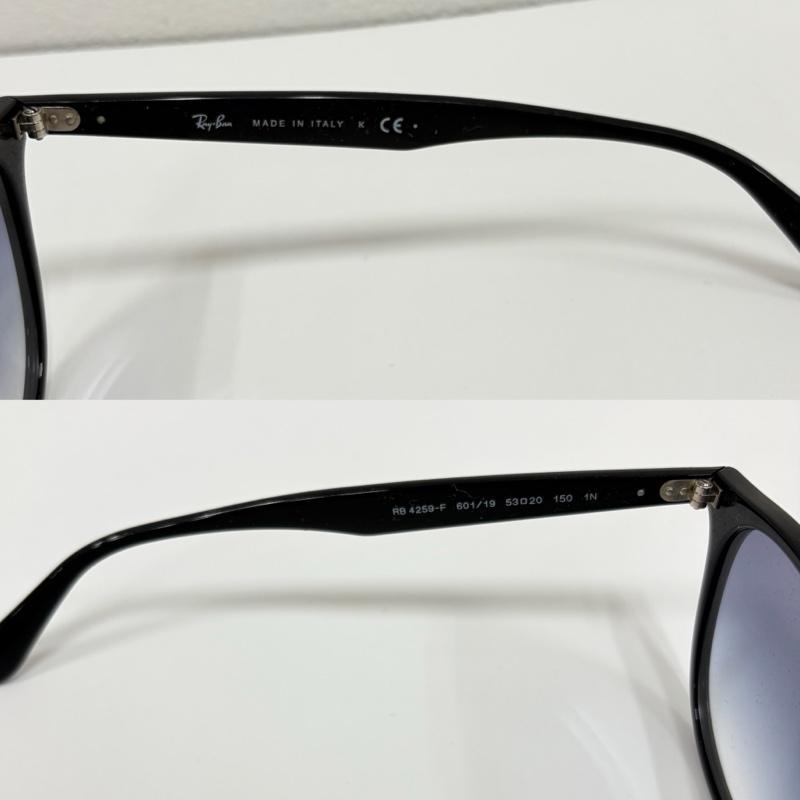 レイバン Ray-Ban めがね・サングラス サングラス カラーレンズ サングラス イタリア製 RB4529 アイウェア - ロゴ、文字 黒 / ブラック / black X 青 / ブルー / blue メンズ USED 古着 中古 50162103