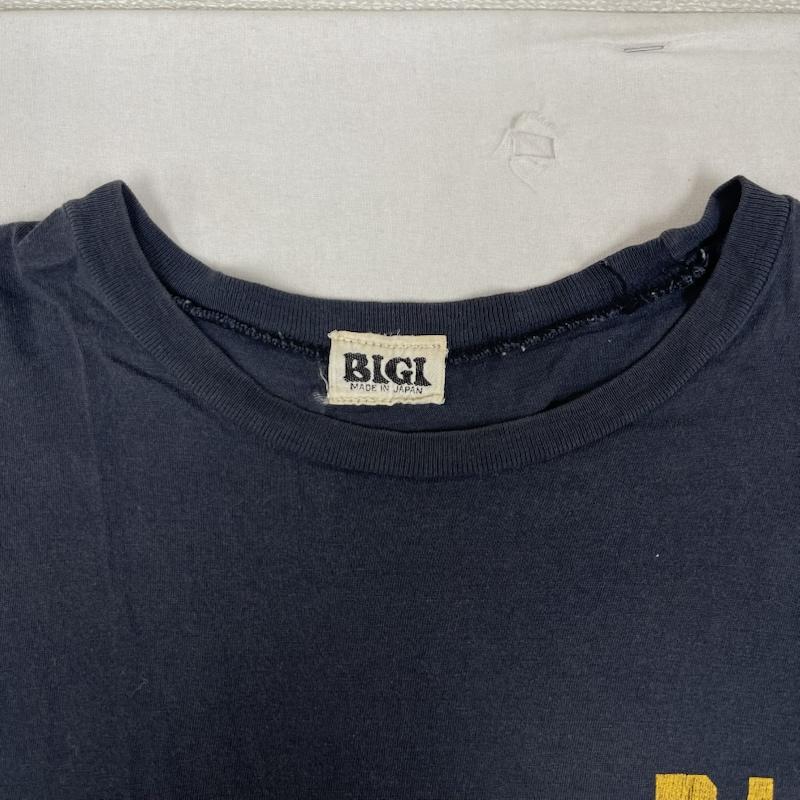 ビギ BIGI Tシャツ 半袖 日本製 80s 90s ヴィンテージ ブランド ロゴ Tシャツ 紺 / ネイビー / navy メンズ USED 古着 中古 50162104