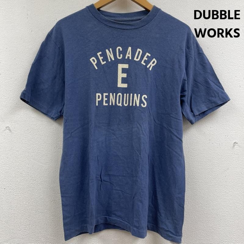 ダブルワークス DUBBLEWORKS Tシャツ 半袖 日本製 PENCADER E PENGUINS ヴィンテージ プリント Tシャツ L 青 / ブルー / blue メンズ USED 古着 中古 50162105