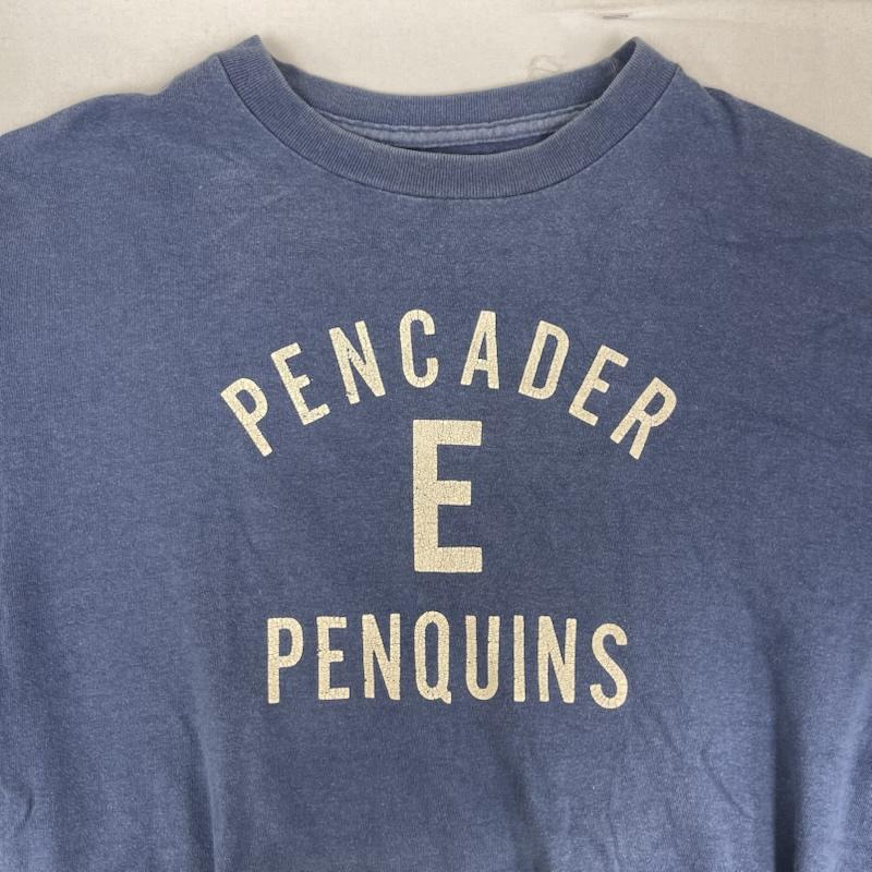 ダブルワークス DUBBLEWORKS Tシャツ 半袖 日本製 PENCADER E PENGUINS ヴィンテージ プリント Tシャツ L 青 / ブルー / blue メンズ USED 古着 中古 50162105