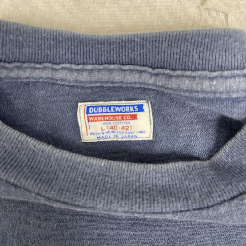 ダブルワークス DUBBLEWORKS Tシャツ 半袖 日本製 PENCADER E PENGUINS ヴィンテージ プリント Tシャツ L 青 / ブルー / blue メンズ USED 古着 中古 50162105