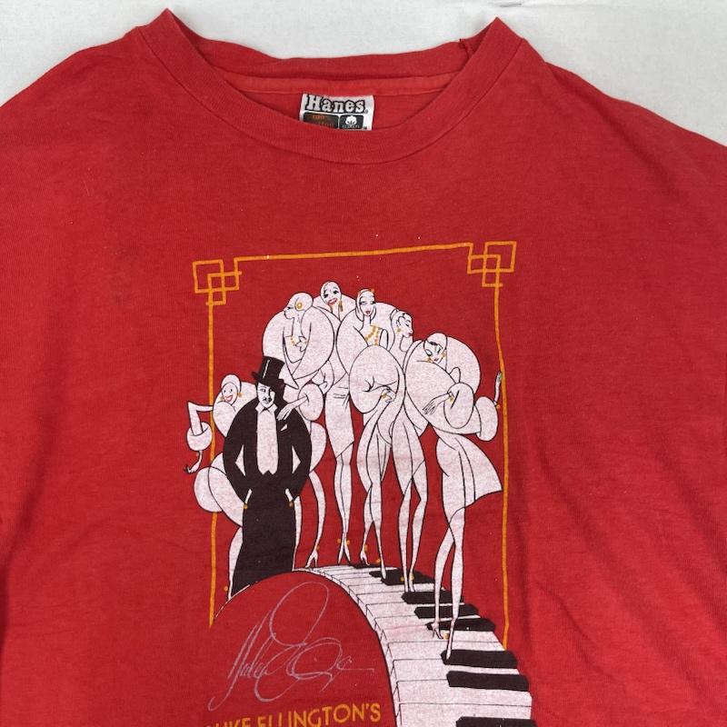 ヘインズ HANES Tシャツ 半袖 USA製 Sophisticated Ladies ヴィンテージ プリント Tシャツ L 赤 / レッド / red メンズ USED 古着 中古 50162106