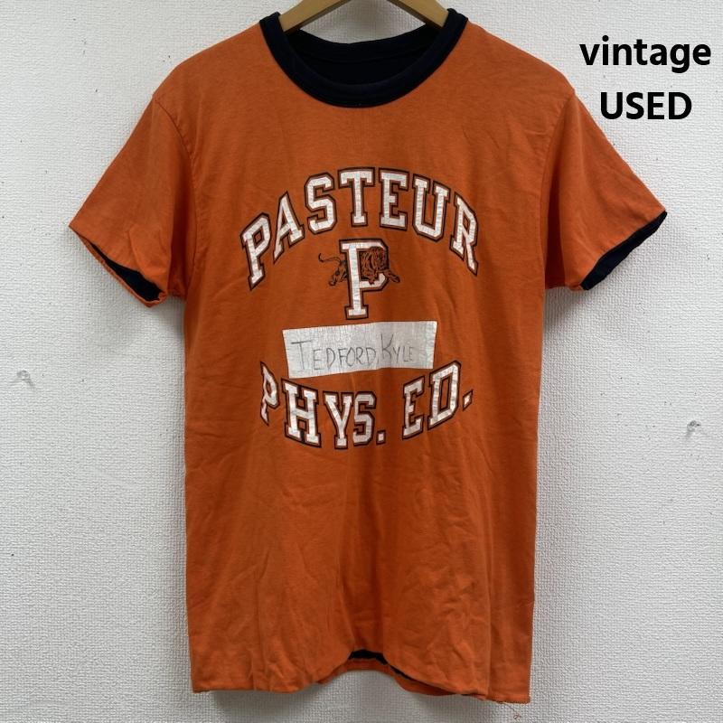 古着 USED Tシャツ 半袖 PASTEUR ヴィンテージ ダブルフェイス リバーシブル Tシャツ 橙 / オレンジ / orange メンズ USED 古着 中古 50162107