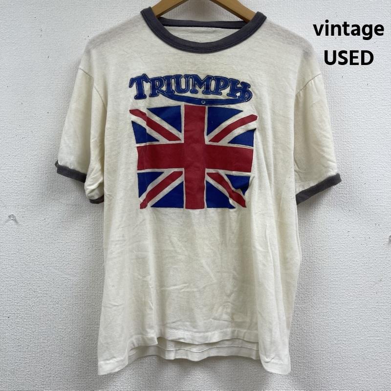 古着 USED Tシャツ 半袖 TRIUMPH ユニオンジャック プリント ヴィンテージ リンガー Tシャツ オフホワイト / オフホワイト / メンズ USED 古着 中古 50162111
