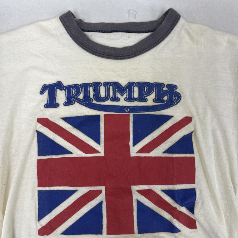 古着 USED Tシャツ 半袖 TRIUMPH ユニオンジャック プリント ヴィンテージ リンガー Tシャツ オフホワイト / オフホワイト / メンズ USED 古着 中古 50162111