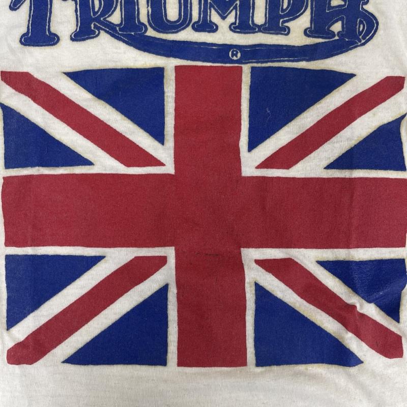 古着 USED Tシャツ 半袖 TRIUMPH ユニオンジャック プリント ヴィンテージ リンガー Tシャツ オフホワイト / オフホワイト / メンズ USED 古着 中古 50162111