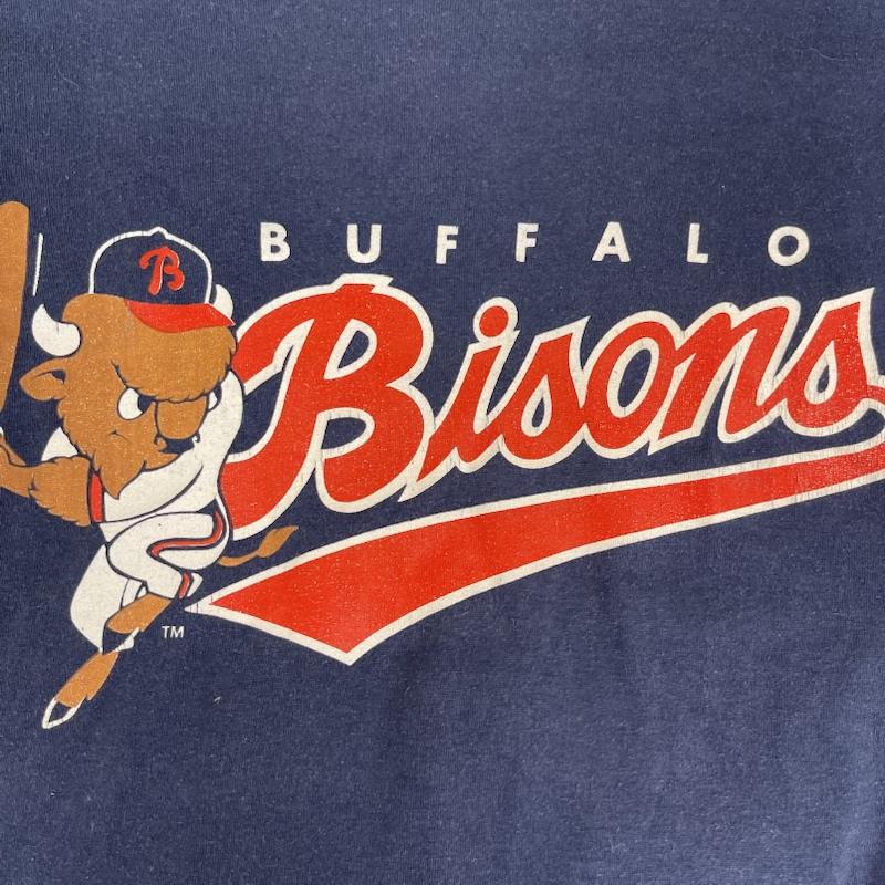 古着 USED Tシャツ 半袖 Buffalo Bisons バッファロー・バイソンズ ヴィンテージ グラフィック Tシャツ M 紺 / ネイビー / navy メンズ USED 古着 中古 50162115