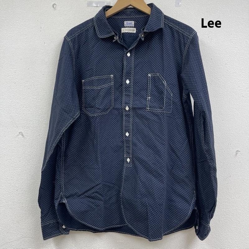 リー Lee シャツ、ブラウス 長袖 Lee BY SAMMLER ドット柄 ヴィンテージ コットン ワーク シャツ 38 紺 / ネイビー / navy メンズ USED 古着 中古 50162124