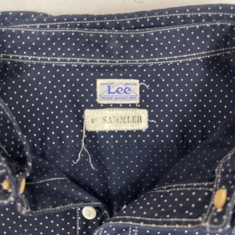 リー Lee シャツ、ブラウス 長袖 Lee BY SAMMLER ドット柄 ヴィンテージ コットン ワーク シャツ 38 紺 / ネイビー / navy メンズ USED 古着 中古 50162124