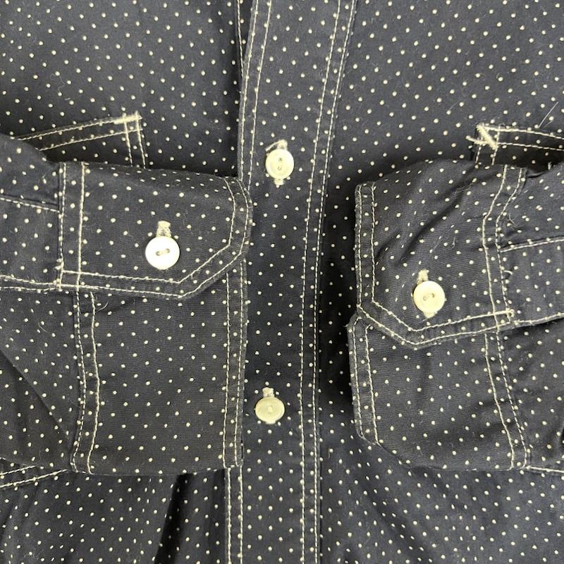 リー Lee シャツ、ブラウス 長袖 Lee BY SAMMLER ドット柄 ヴィンテージ コットン ワーク シャツ 38 紺 / ネイビー / navy メンズ USED 古着 中古 50162124