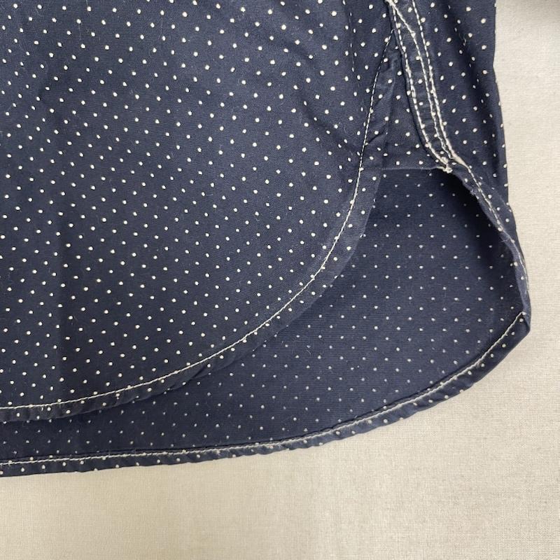 リー Lee シャツ、ブラウス 長袖 Lee BY SAMMLER ドット柄 ヴィンテージ コットン ワーク シャツ 38 紺 / ネイビー / navy メンズ USED 古着 中古 50162124