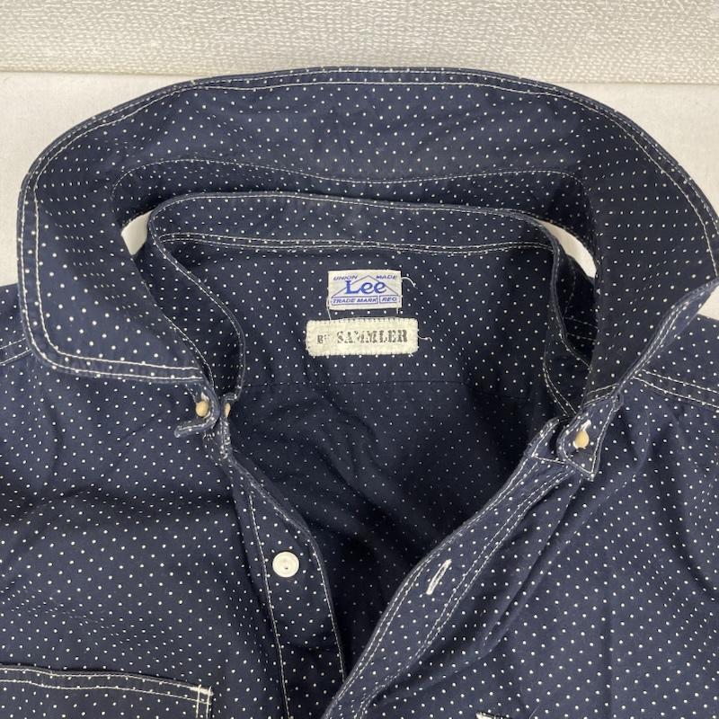 リー Lee シャツ、ブラウス 長袖 Lee BY SAMMLER ドット柄 ヴィンテージ コットン ワーク シャツ 38 紺 / ネイビー / navy メンズ USED 古着 中古 50162124